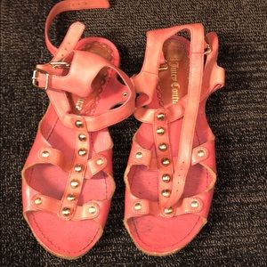 Pink Leather Studded Juicy Couture Sandals